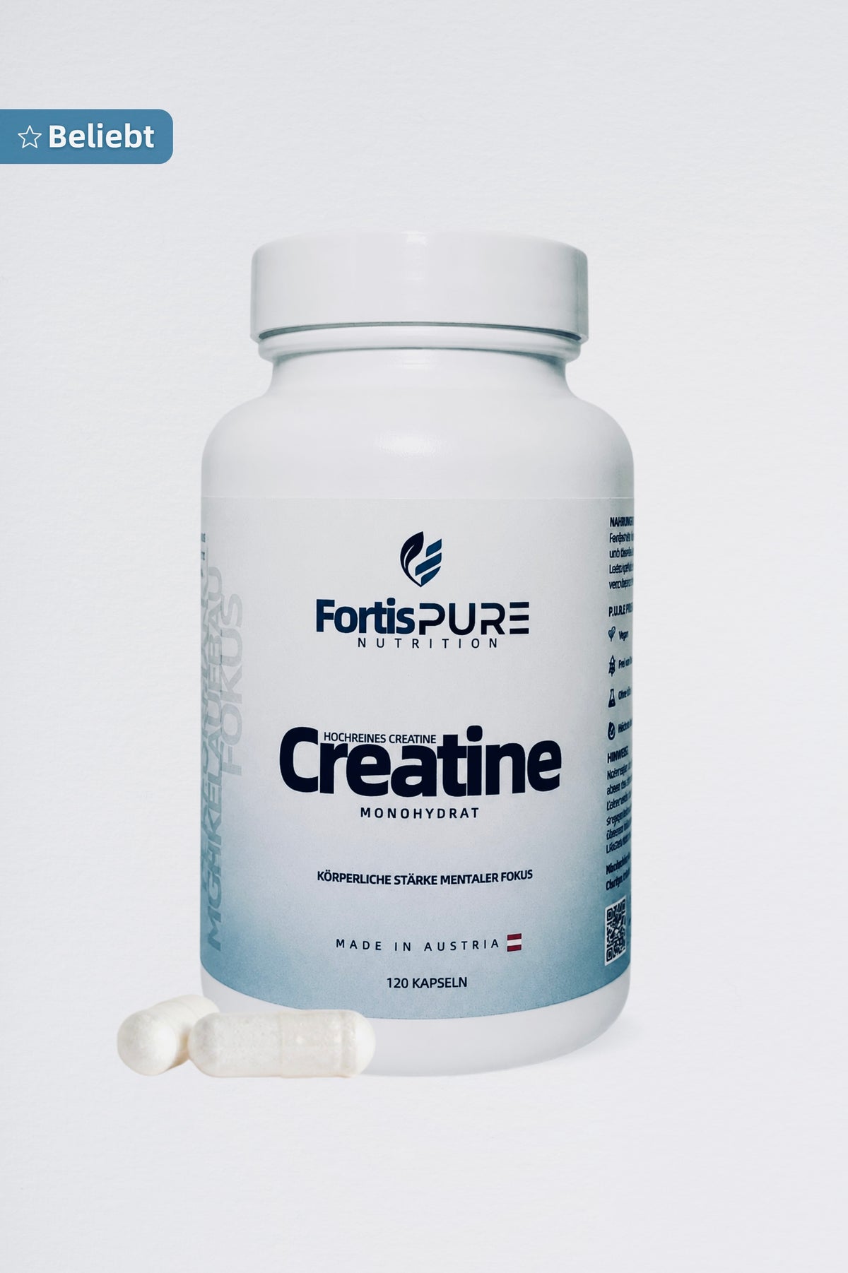 FortisPURE Creatine Monohydrat Kapseln
